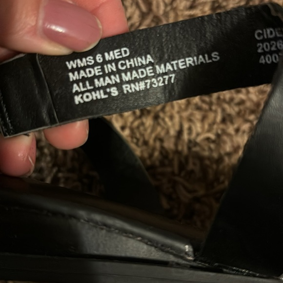 SO cider black strappy sandals size 6 - Picture 3 of 4